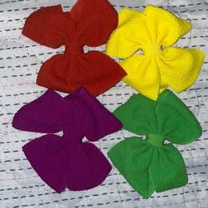 Hair bow clips (pack of 4)